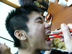 あかね農園 やまちゃんごぼうご飯食べる.JPG